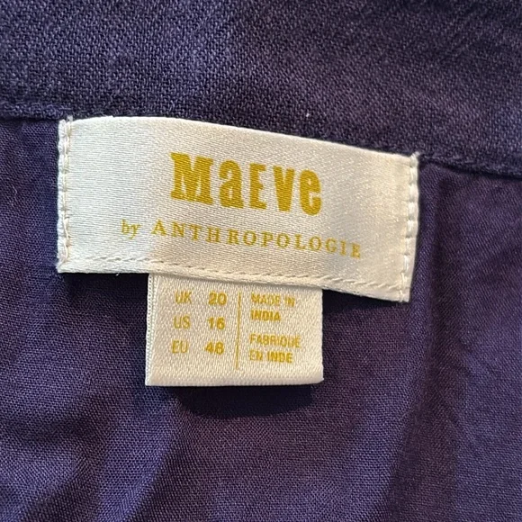 Anthropologie Palos Verdes Tasseled Tank Navy and Red - size 16 - Picture 7 of 8